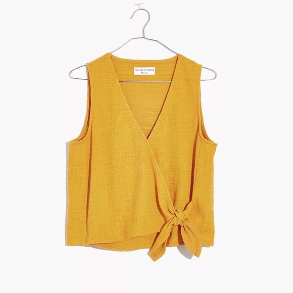 Madewell Wrap-Tie Tank Top Size M - Picture 3 of 6